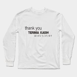 thank you terima kasih Long Sleeve T-Shirt